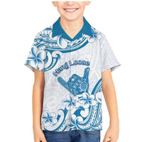 Aloha Hawaii Shaka Family Matching Mermaid Dress and Hawaiian Shirt Hang Loose Blue Version - Polynesian Pride