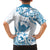 Aloha Hawaii Shaka Family Matching Off The Shoulder Long Sleeve Dress and Hawaiian Shirt Hang Loose Blue Version - Polynesian Pride