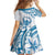 Aloha Hawaii Shaka Family Matching Puletasi and Hawaiian Shirt Hang Loose Blue Version - Polynesian Pride
