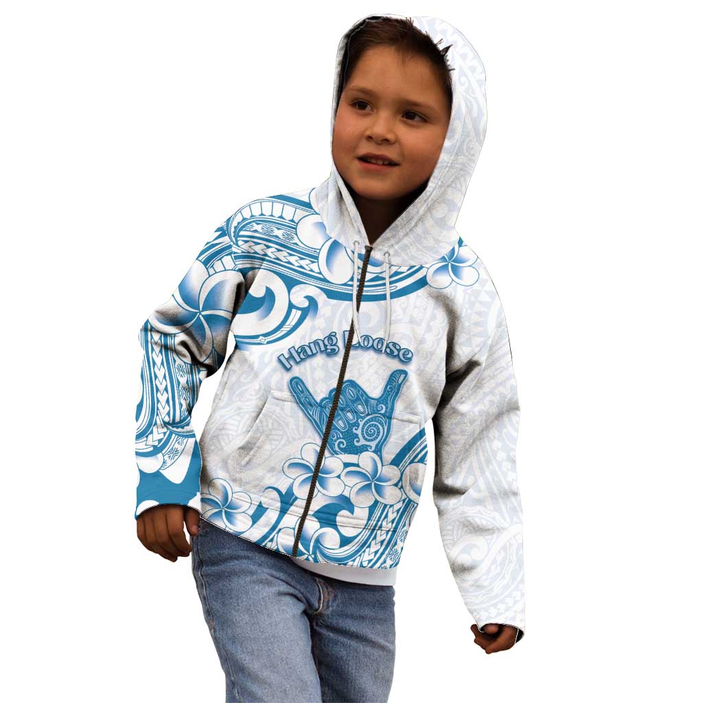Aloha Hawaii Shaka Kid Hoodie Hang Loose Blue Version - Polynesian Pride