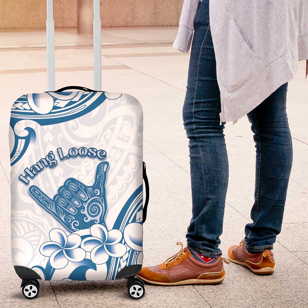 Aloha Hawaii Shaka Luggage Cover Hang Loose Blue Version - Polynesian Pride