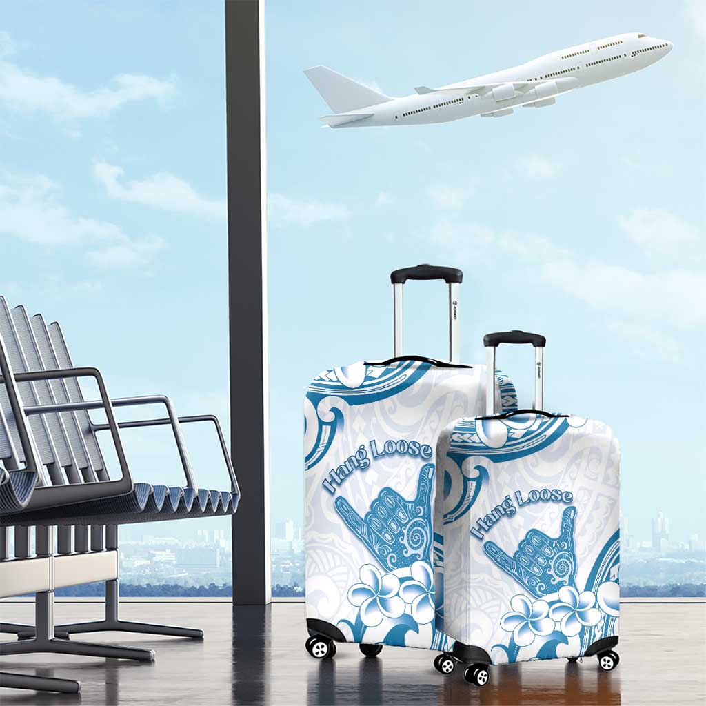 Aloha Hawaii Shaka Luggage Cover Hang Loose Blue Version - Polynesian Pride