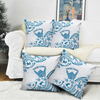 Aloha Hawaii Shaka Pillow Cover Hang Loose Blue Version - Polynesian Pride