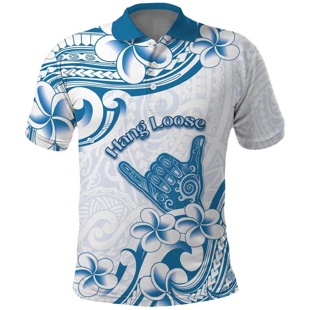 Aloha Hawaii Shaka Polo Shirt Hang Loose Blue Version - Polynesian Pride
