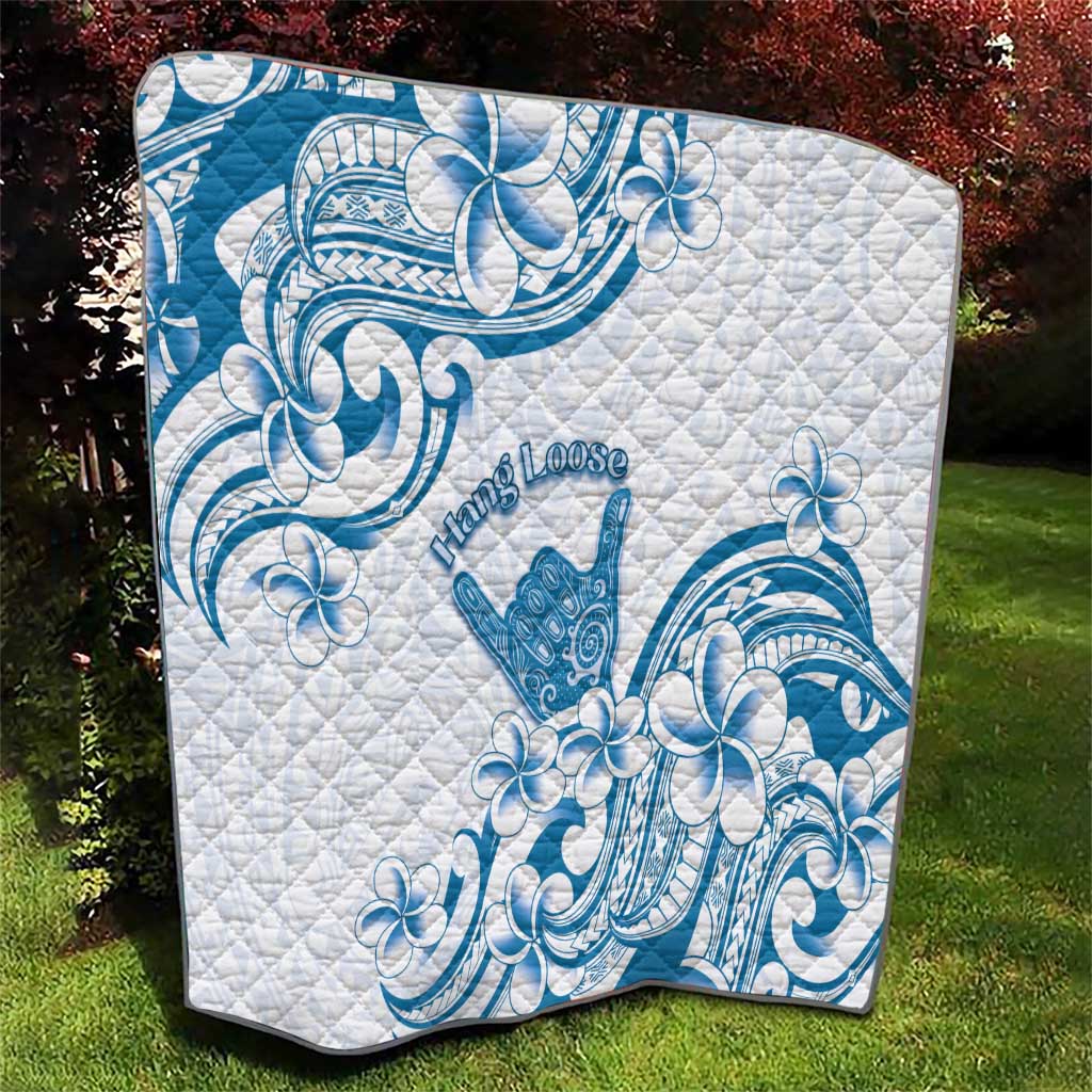 Aloha Hawaii Shaka Quilt Hang Loose Blue Version - Polynesian Pride