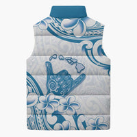 Aloha Hawaii Shaka Sleeveless Puffer Jacket Hang Loose Blue Version DT05 - Polynesian Pride