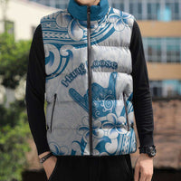 Aloha Hawaii Shaka Sleeveless Puffer Jacket Hang Loose Blue Version DT05 - Polynesian Pride