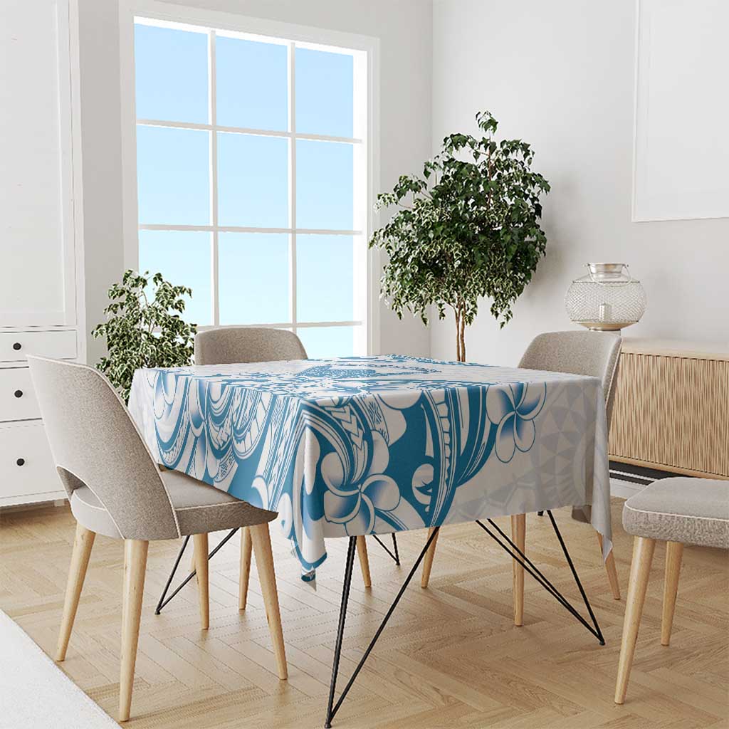 Aloha Hawaii Shaka Tablecloth Hang Loose Blue Version - Polynesian Pride