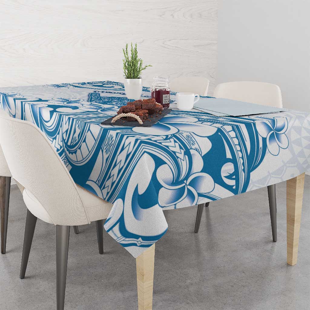 Aloha Hawaii Shaka Tablecloth Hang Loose Blue Version - Polynesian Pride