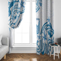 Aloha Hawaii Shaka Window Curtain Hang Loose Blue Version - Polynesian Pride