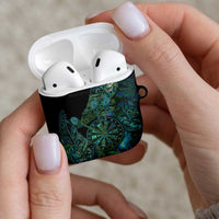 New Zealand Dart AirPods Case Maori Fern With Paua Shell - Polynesian Pride