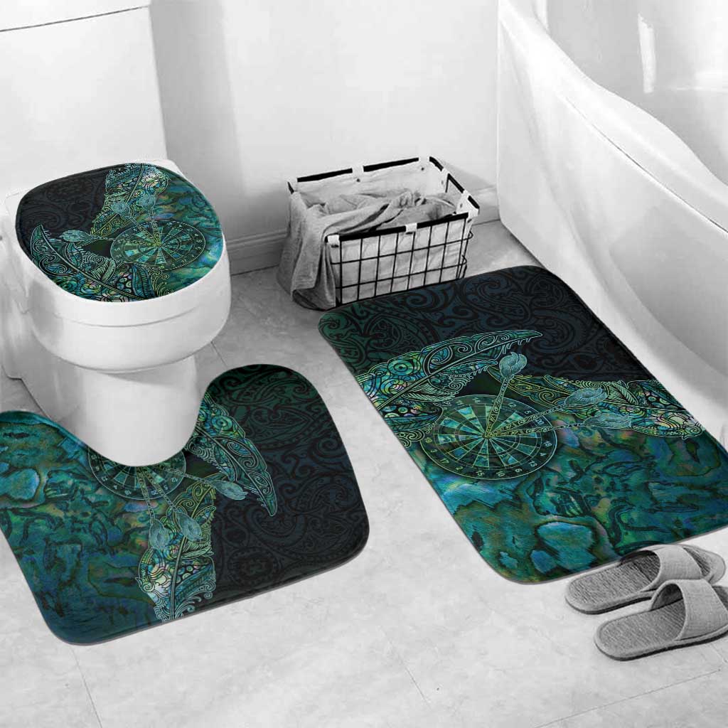 New Zealand Dart Bathroom Set Maori Fern With Paua Shell - Polynesian Pride