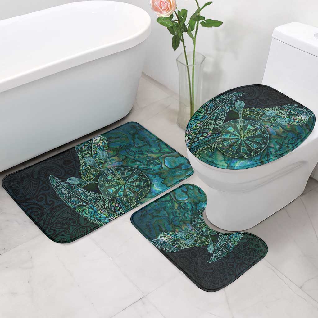 New Zealand Dart Bathroom Set Maori Fern With Paua Shell - Polynesian Pride