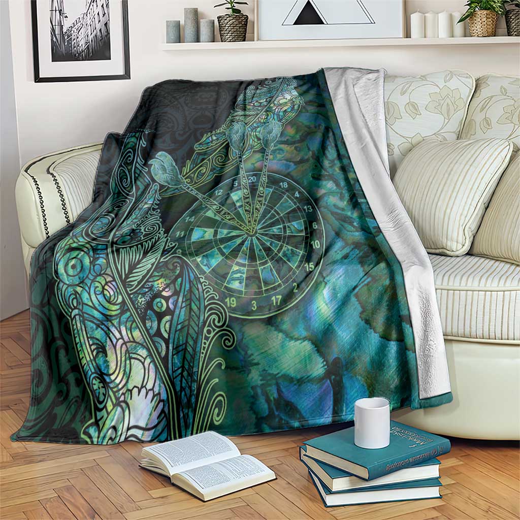 New Zealand Dart Blanket Maori Fern With Paua Shell - Polynesian Pride