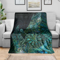 New Zealand Dart Blanket Maori Fern With Paua Shell - Polynesian Pride