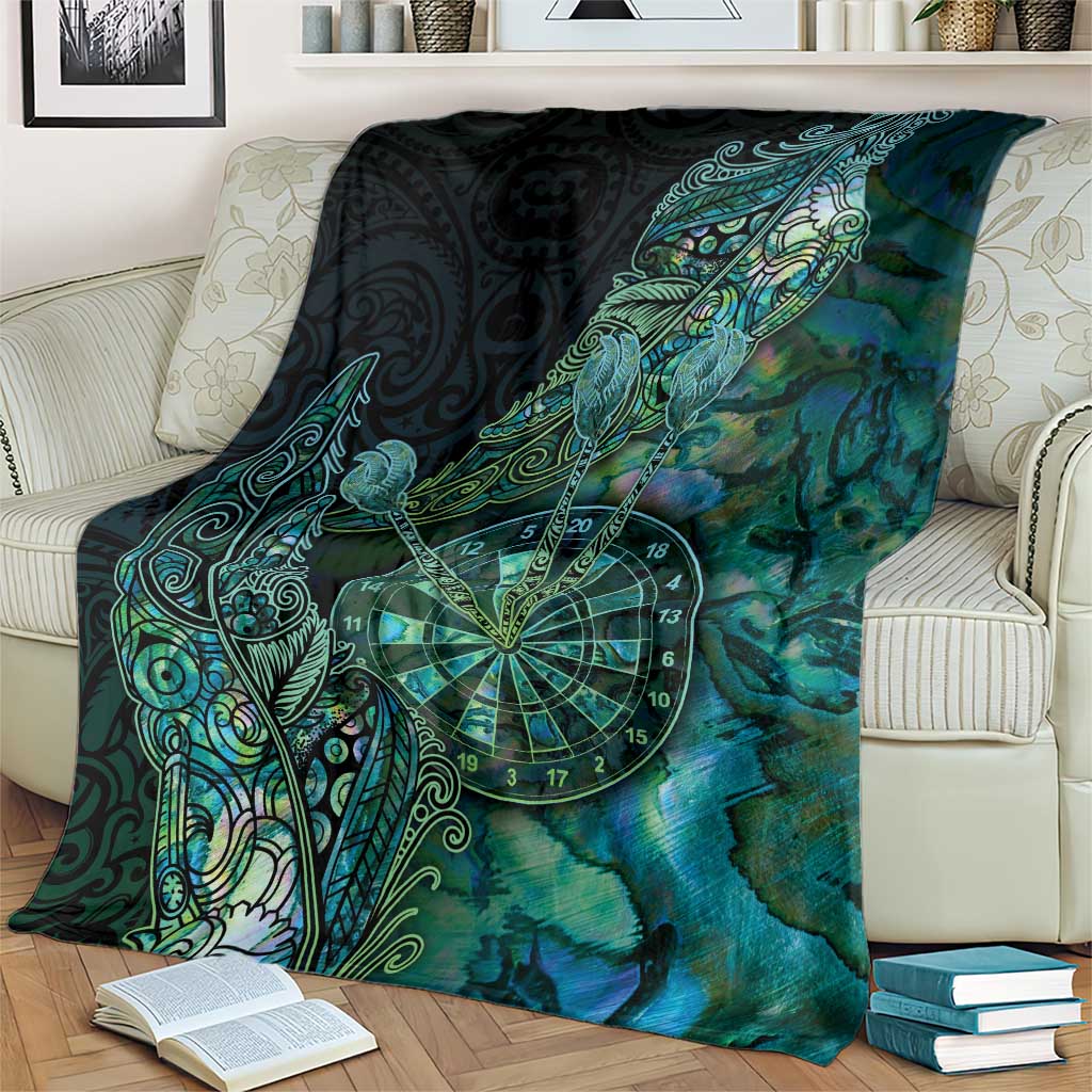 New Zealand Dart Blanket Maori Fern With Paua Shell - Polynesian Pride