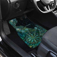 Personalised New Zealand Dart Car Mats Maori Fern With Paua Shell - Polynesian Pride