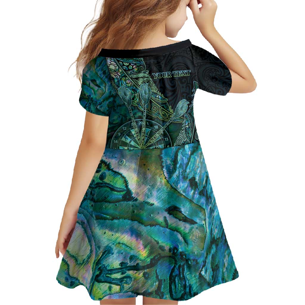 Personalised New Zealand Dart Family Matching Mermaid Dress and Hawaiian Shirt Maori Fern With Paua Shell - Polynesian Pride