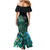 Personalised New Zealand Dart Family Matching Mermaid Dress and Hawaiian Shirt Maori Fern With Paua Shell - Polynesian Pride