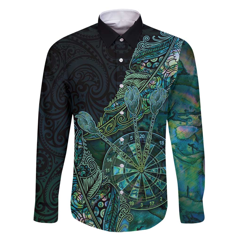 Personalised New Zealand Dart Family Matching Summer Maxi Dress and Hawaiian Shirt Maori Fern With Paua Shell - Polynesian Pride