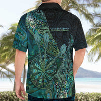 Personalised New Zealand Dart Hawaiian Shirt Maori Fern With Paua Shell - Polynesian Pride