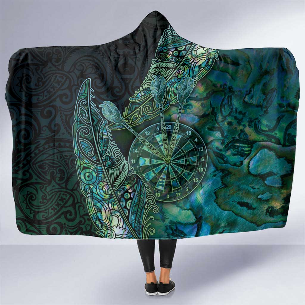 New Zealand Dart Hooded Blanket Maori Fern With Paua Shell - Polynesian Pride