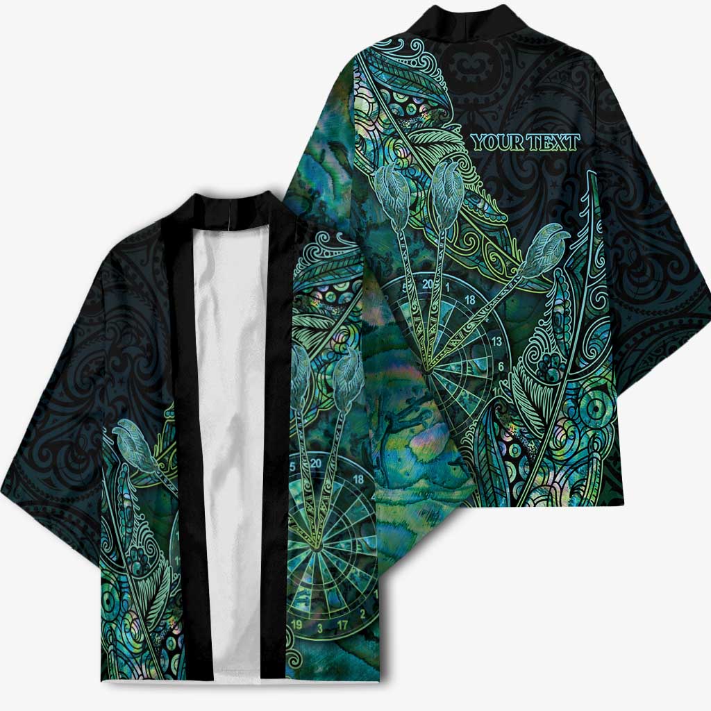 Personalised New Zealand Dart Kimono Maori Fern With Paua Shell - Polynesian Pride