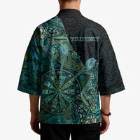 Personalised New Zealand Dart Kimono Maori Fern With Paua Shell - Polynesian Pride