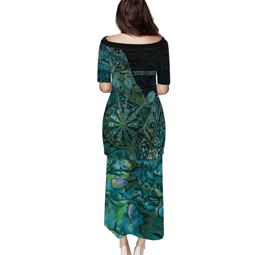 Personalised New Zealand Dart Puletasi Maori Fern With Paua Shell - Polynesian Pride