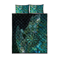 New Zealand Dart Quilt Bed Set Maori Fern With Paua Shell - Polynesian Pride