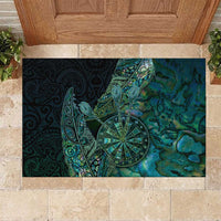 New Zealand Dart Rubber Doormat Maori Fern With Paua Shell - Polynesian Pride