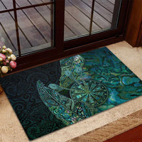 New Zealand Dart Rubber Doormat Maori Fern With Paua Shell - Polynesian Pride