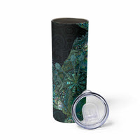 Personalised New Zealand Dart Skinny Tumbler Maori Fern With Paua Shell - Polynesian Pride