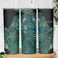 Personalised New Zealand Dart Skinny Tumbler Maori Fern With Paua Shell - Polynesian Pride