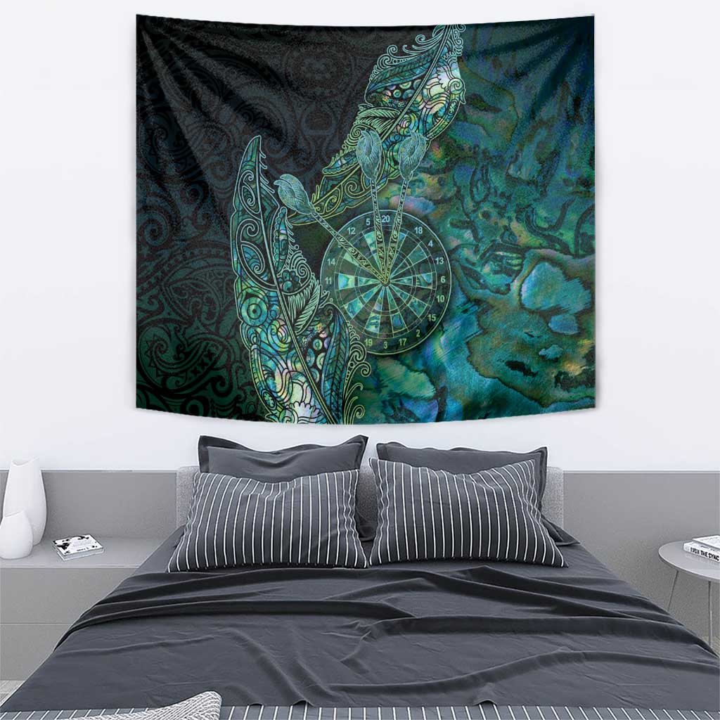 New Zealand Dart Tapestry Maori Fern With Paua Shell - Polynesian Pride