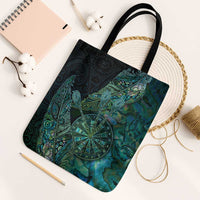 New Zealand Dart Tote Bag Maori Fern With Paua Shell - Polynesian Pride