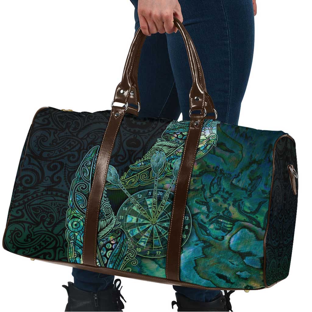 New Zealand Dart Travel Bag Maori Fern With Paua Shell - Polynesian Pride