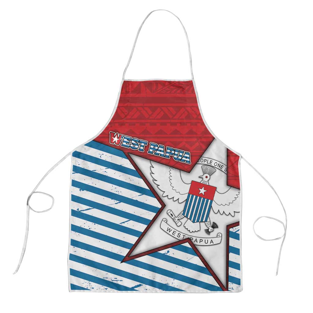 West Papua Morning Star Apron One People One Soul DT05 Red - Polynesian Pride