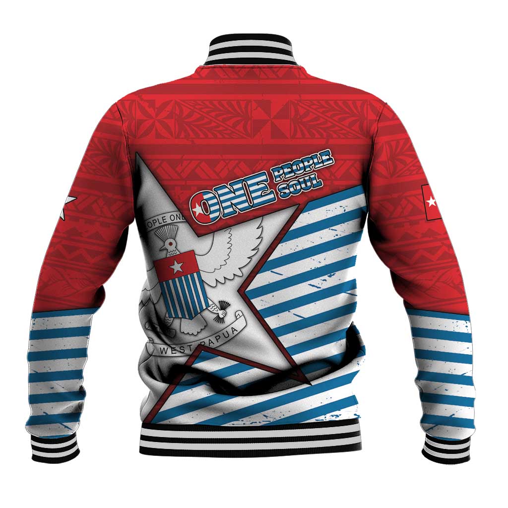 West Papua Morning Star Baseball Jacket One People One Soul - Polynesian Pride