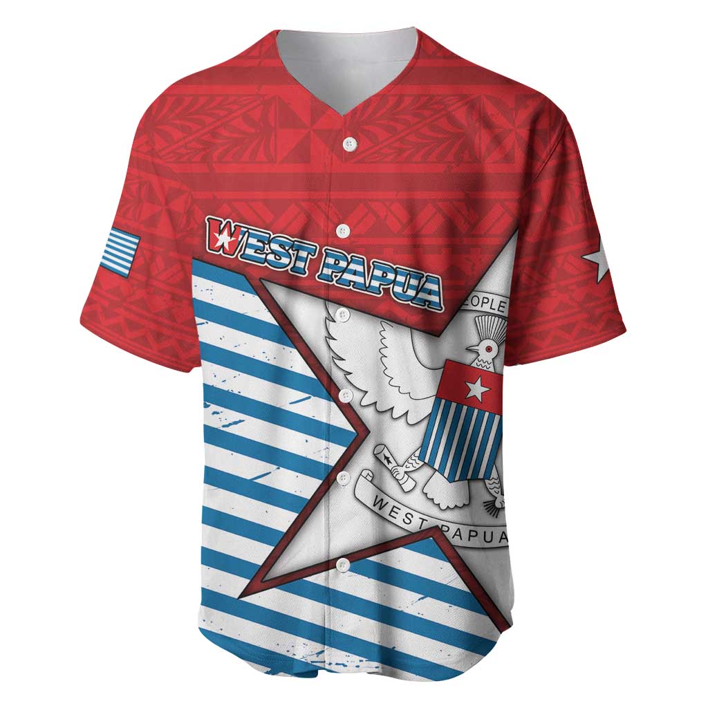 West Papua Morning Star Baseball Jersey One People One Soul - Polynesian Pride