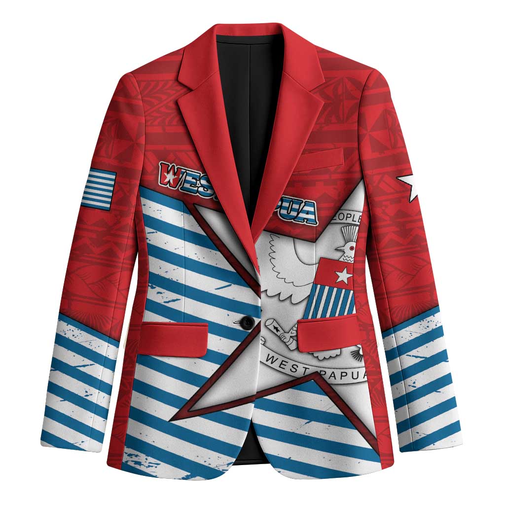 West Papua Morning Star Blazer One People One Soul DT05 Unisex Red - Polynesian Pride