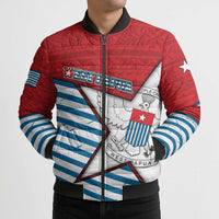 West Papua Morning Star Bomber Puffer Jacket One People One Soul DT05 - Polynesian Pride