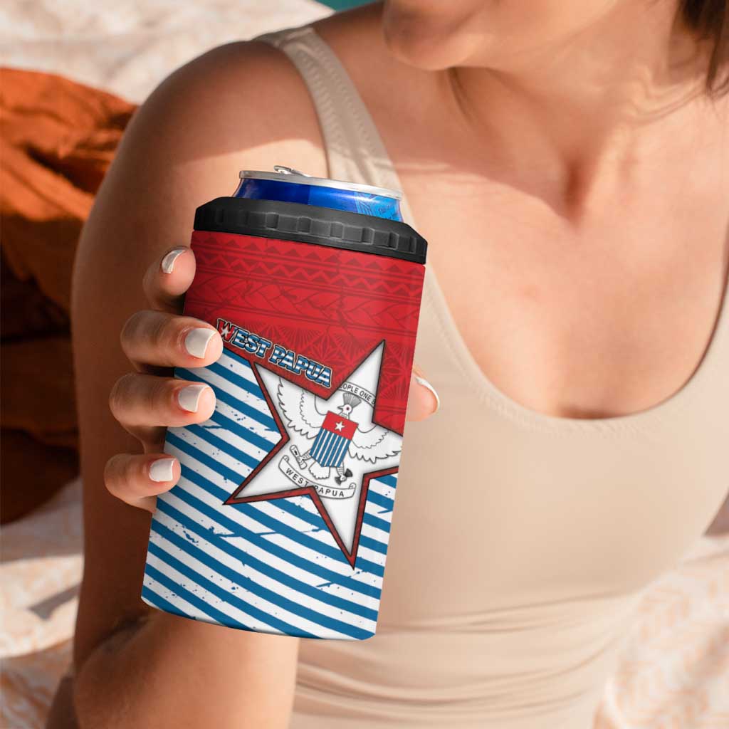 West Papua Morning Star 4 in 1 Can Cooler Tumbler One People One Soul DT05 - Polynesian Pride