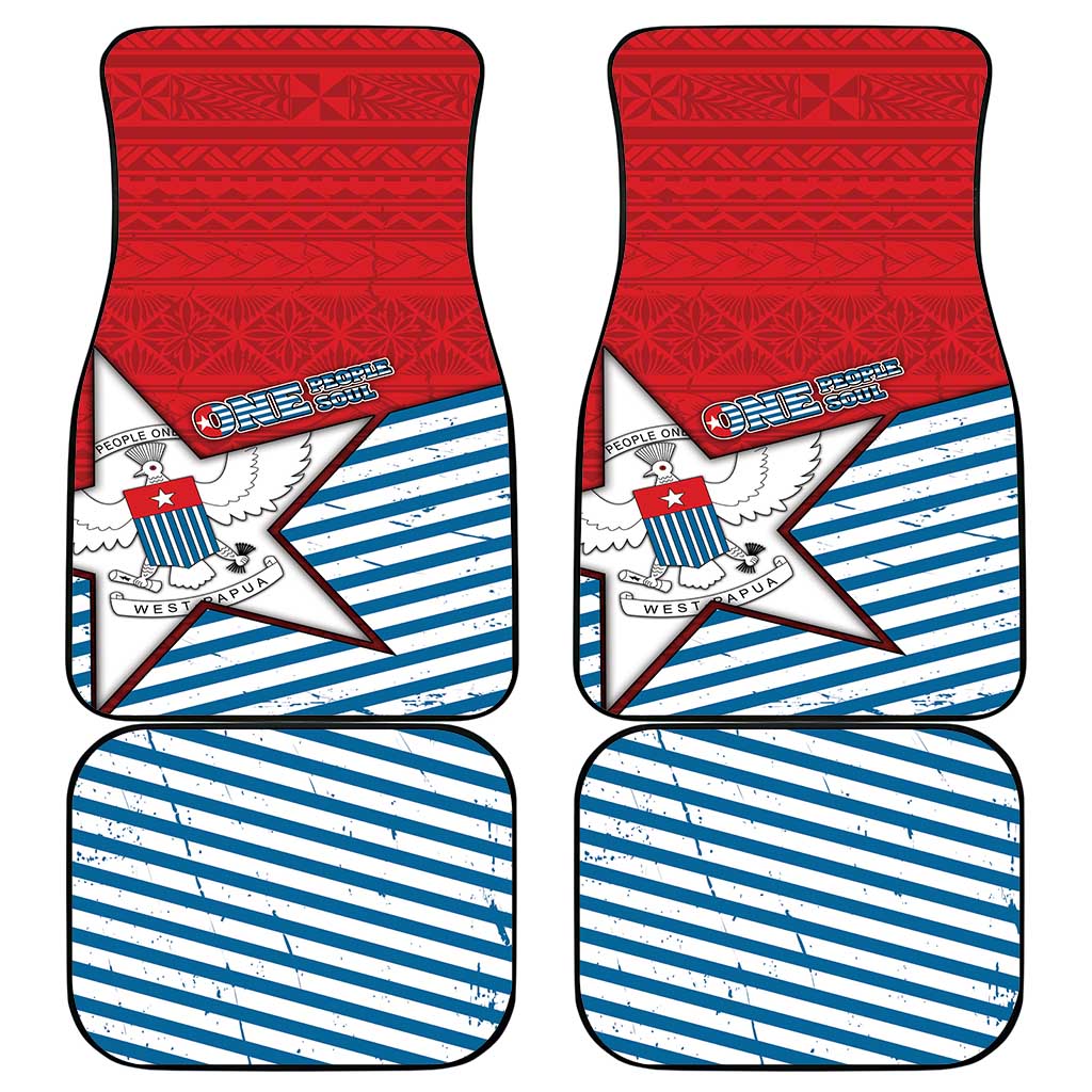 West Papua Morning Star Car Mats One People One Soul DT05 - Polynesian Pride