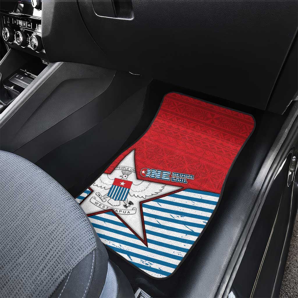 West Papua Morning Star Car Mats One People One Soul DT05 - Polynesian Pride