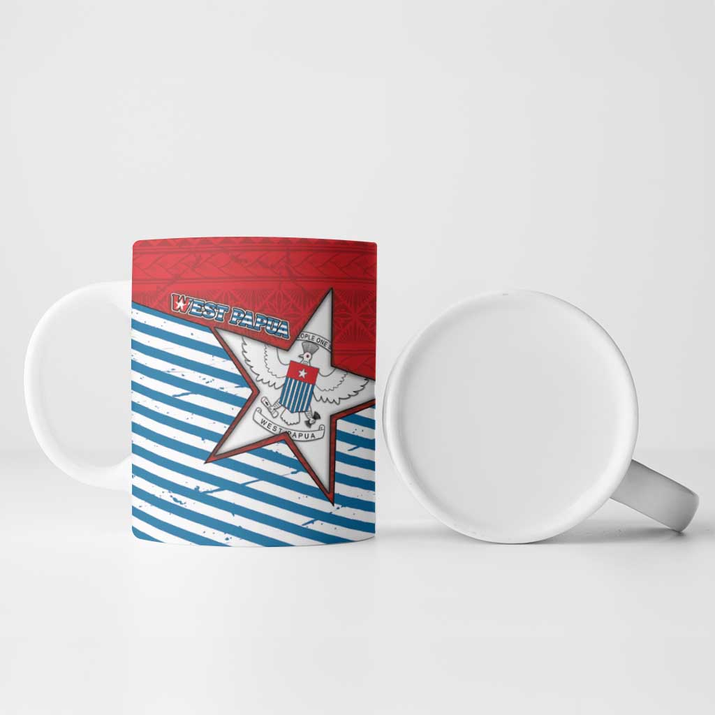 West Papua Morning Star Ceramic Mug One People One Soul DT05 - Polynesian Pride