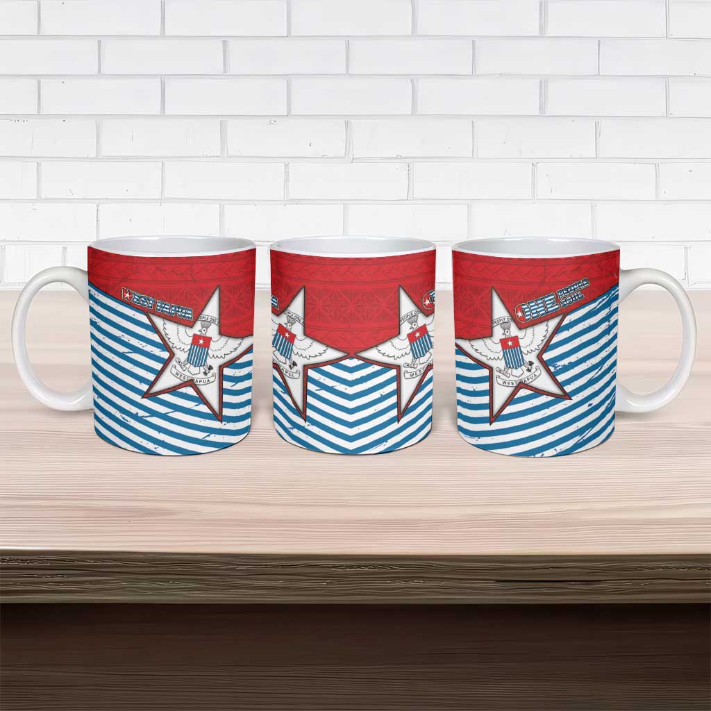 West Papua Morning Star Ceramic Mug One People One Soul DT05 - Polynesian Pride