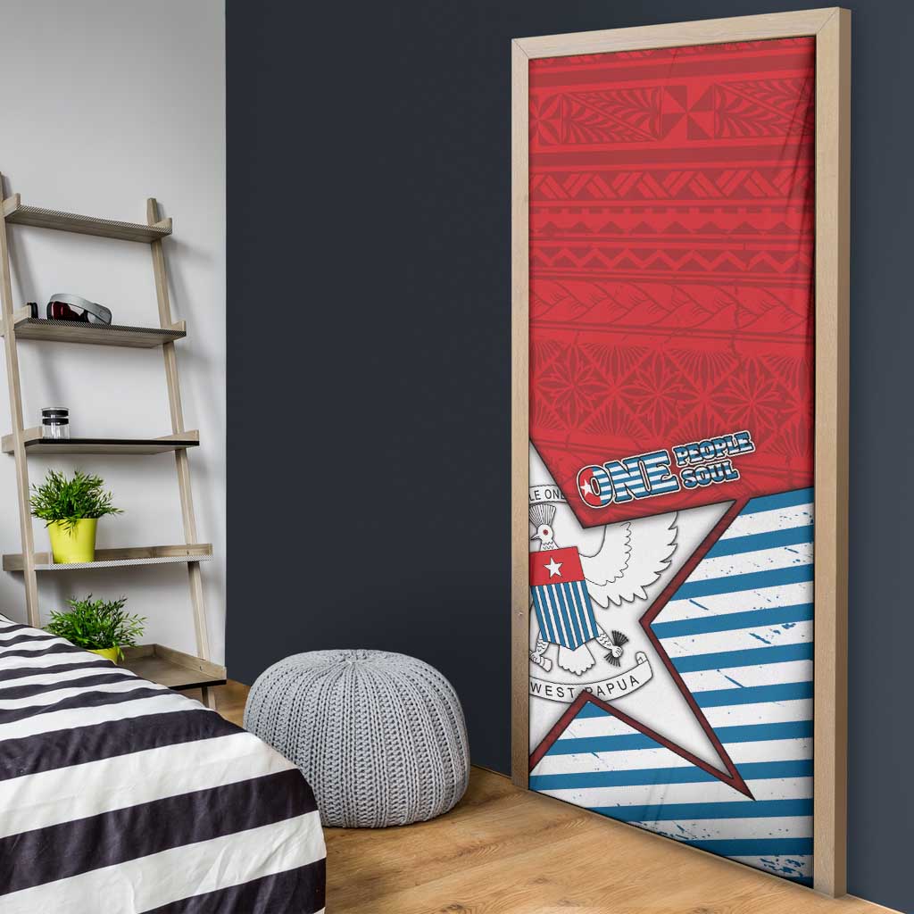 West Papua Morning Star Door Cover One People One Soul - Polynesian Pride