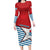 West Papua Morning Star Family Matching Long Sleeve Bodycon Dress and Hawaiian Shirt One People One Soul - Polynesian Pride