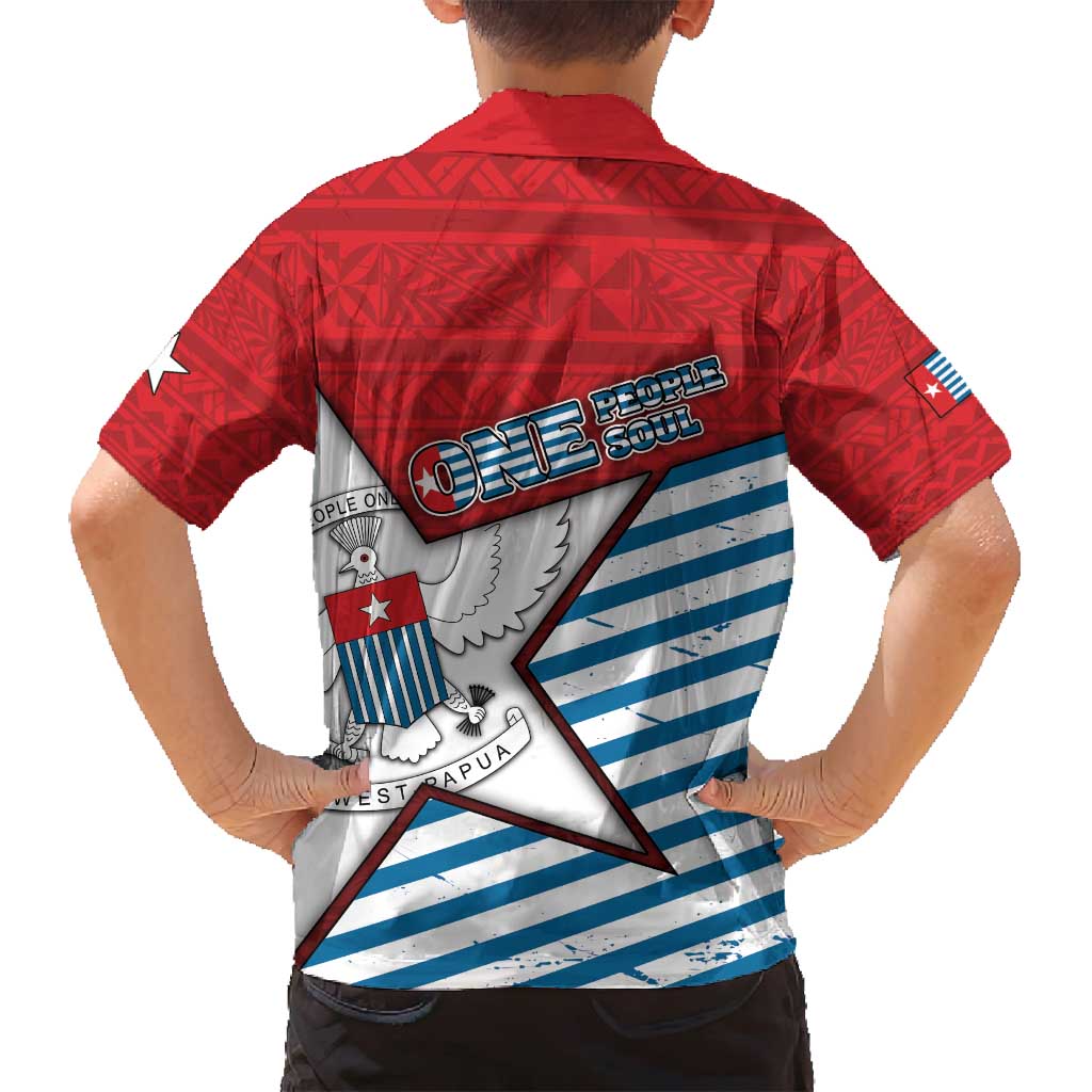 West Papua Morning Star Family Matching Off Shoulder Maxi Dress and Hawaiian Shirt One People One Soul - Polynesian Pride